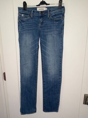 NWOT abercrombie Maddy cute stretch slim straight jeans girl's 12 slim